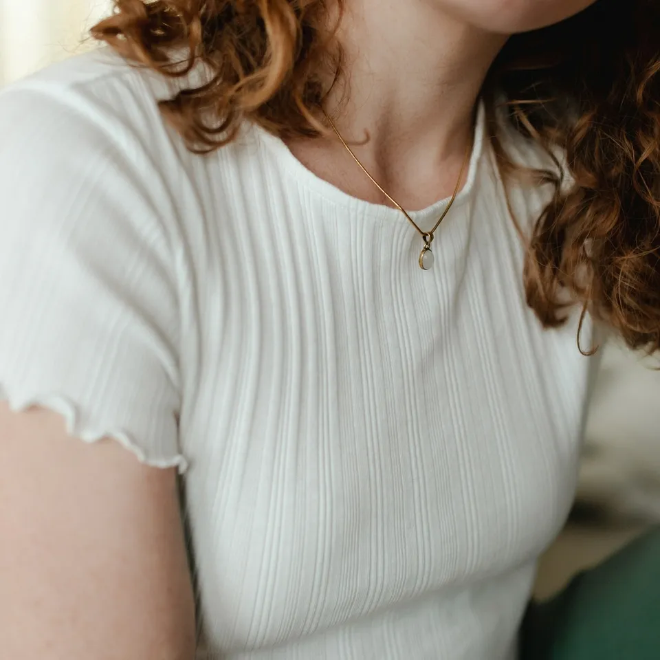 NORDLICHT Maja T-Shirt Weiß gestreift cropped