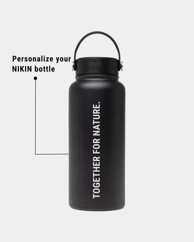 NIKIN TreeBottle Outdoor 1L Flasche schwarz graviert