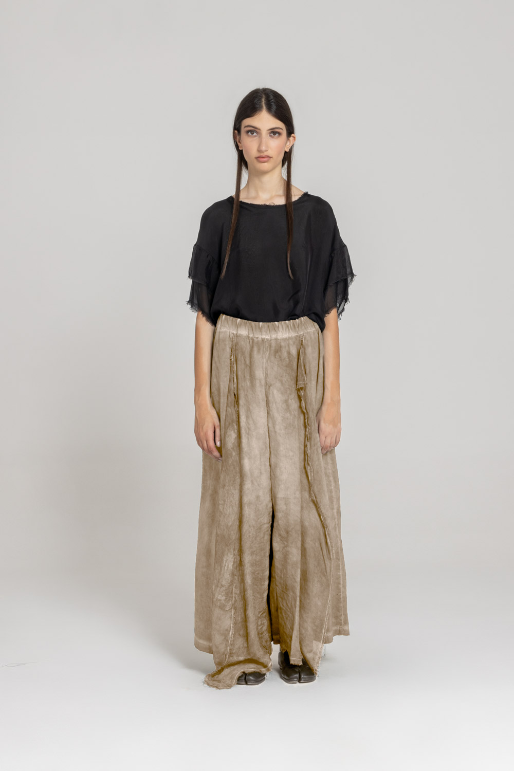 Sanctamuerte Pantaloni Palazzo Hose Viskose-Seide