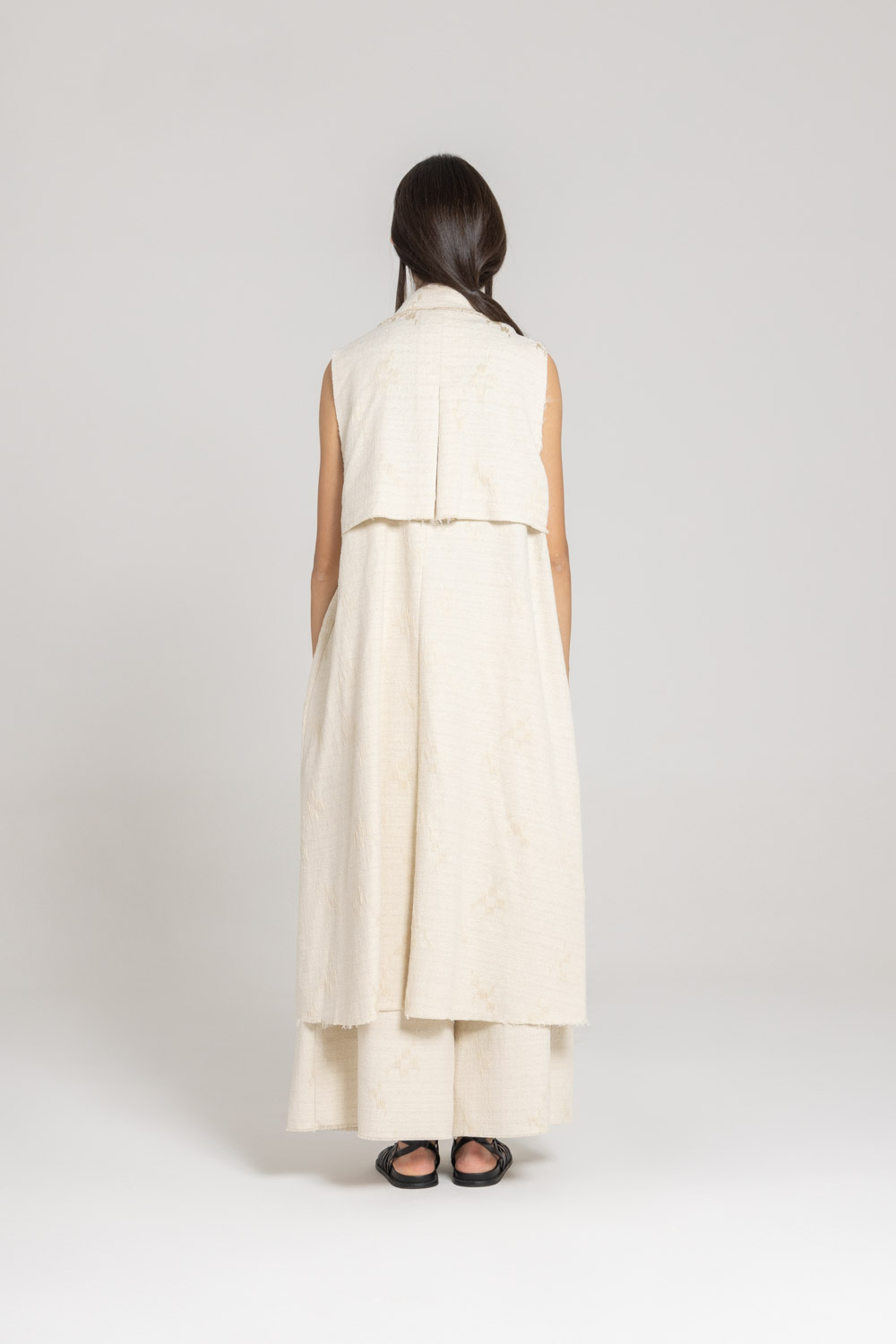 Sanctamuerte Capispalla Gilet Lungo Weste Jacquard Lang