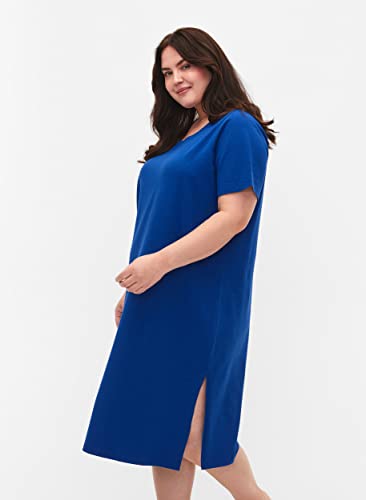 Zizzi Dresses Kleid Baumwolle kurze Ärmel Große Größen