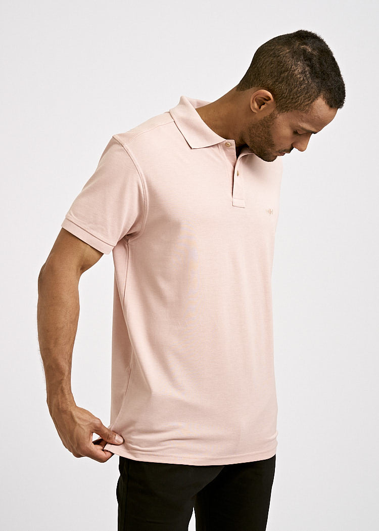 Wijld Polo-Shirt Herren Smoked Rose Lyocell Bio Regular Slim
