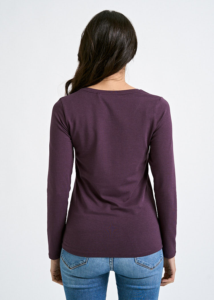Wijld Maya Langarmshirt Lyocell Plum Perfect
