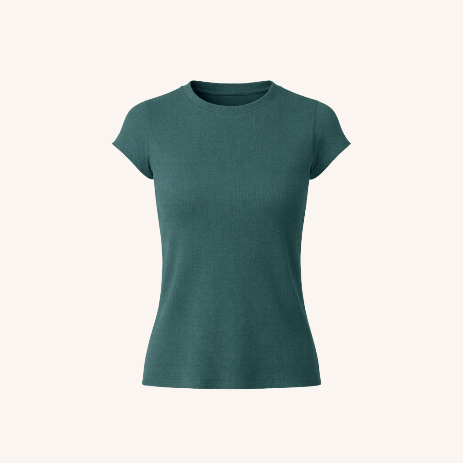 Nordlicht Ylva Ripp T-Shirt grün Bio-Baumwolle Basic