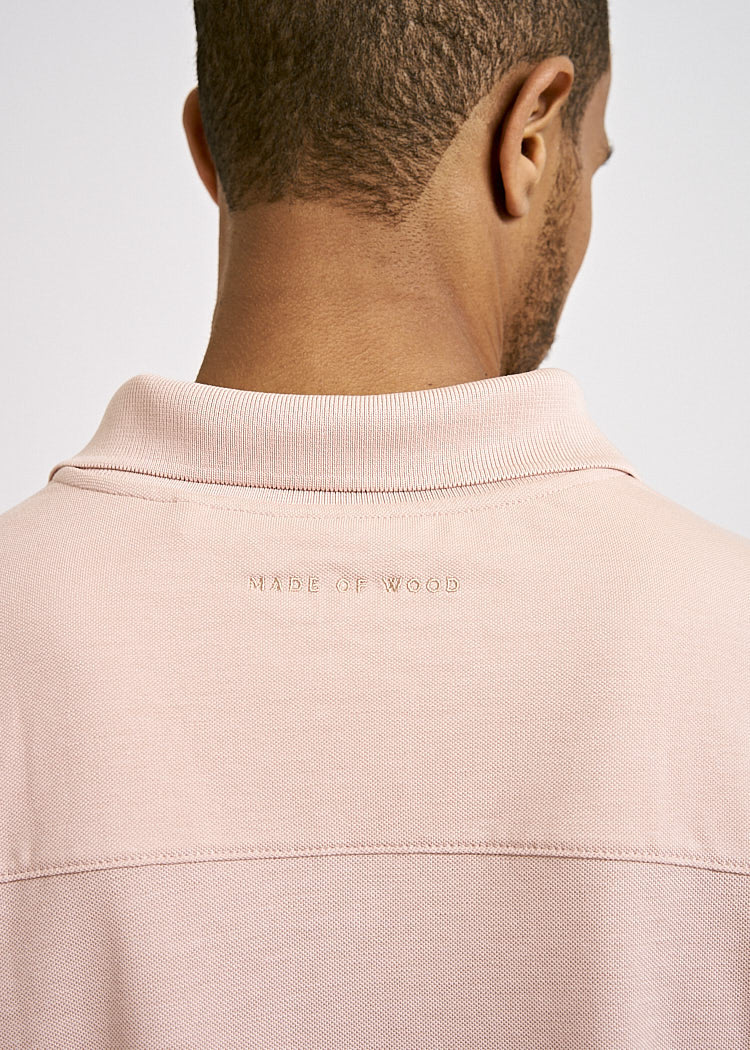 Wijld Polo-Shirt Herren Smoked Rose Lyocell Bio Regular Slim