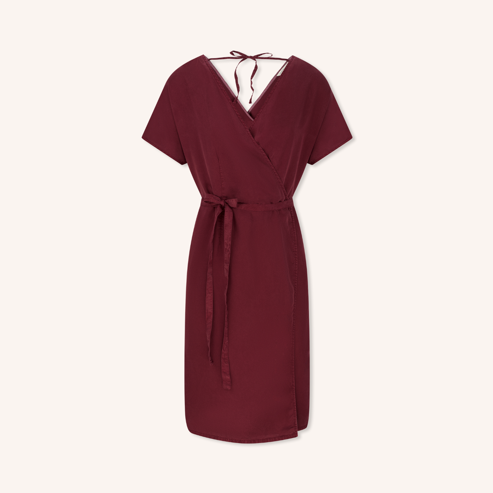 NORDLICHT Kleider Tilda Wickelkleid Rot Tencel
