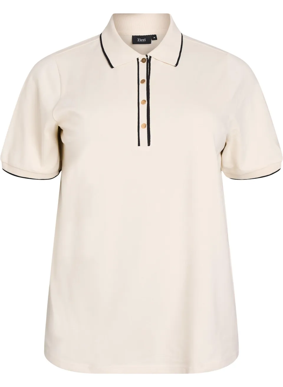 Zizzi Poloshirt Kurzarm Baumwolle Große Größen 42-60