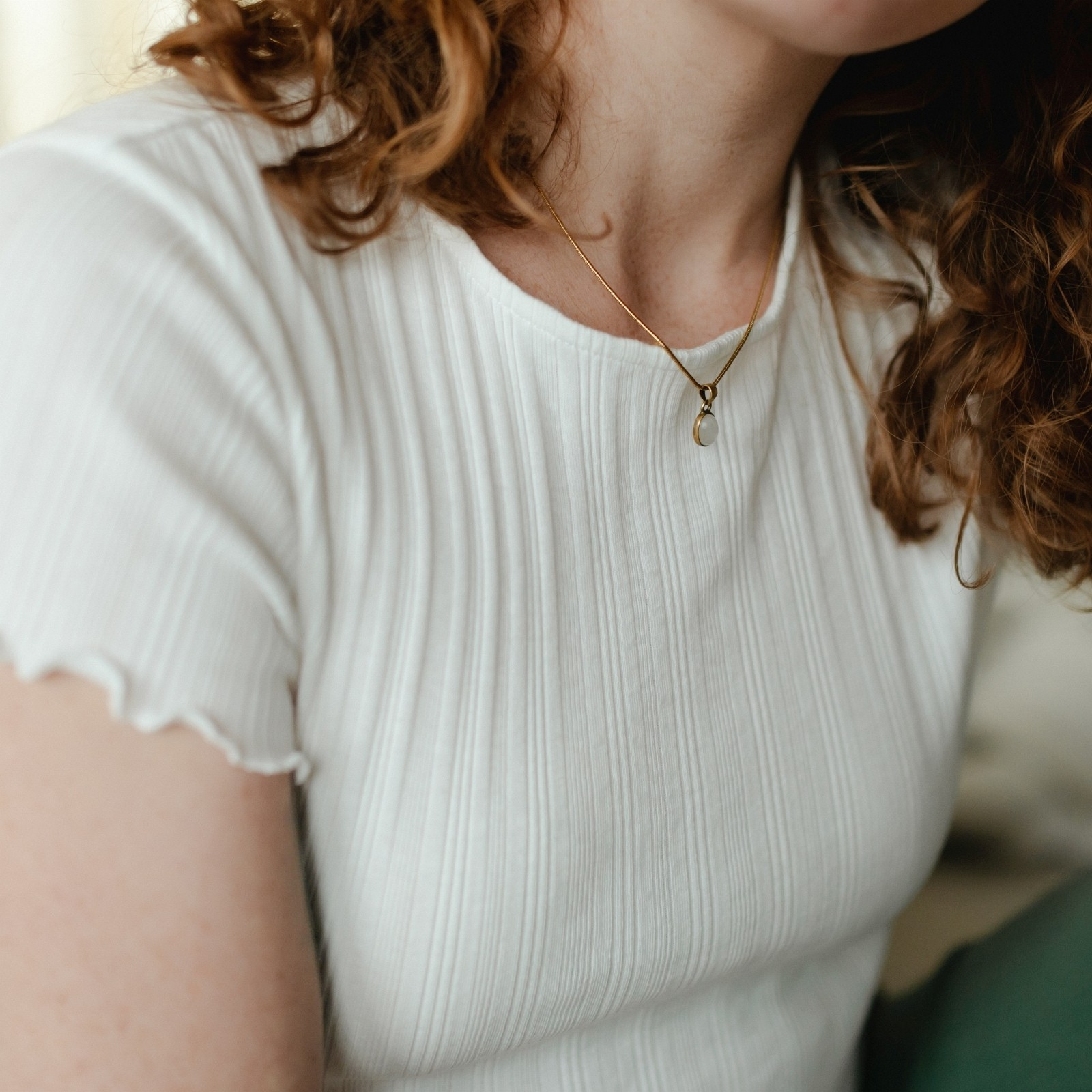 NORDLICHT Maja T-Shirt Weiß gestreift cropped