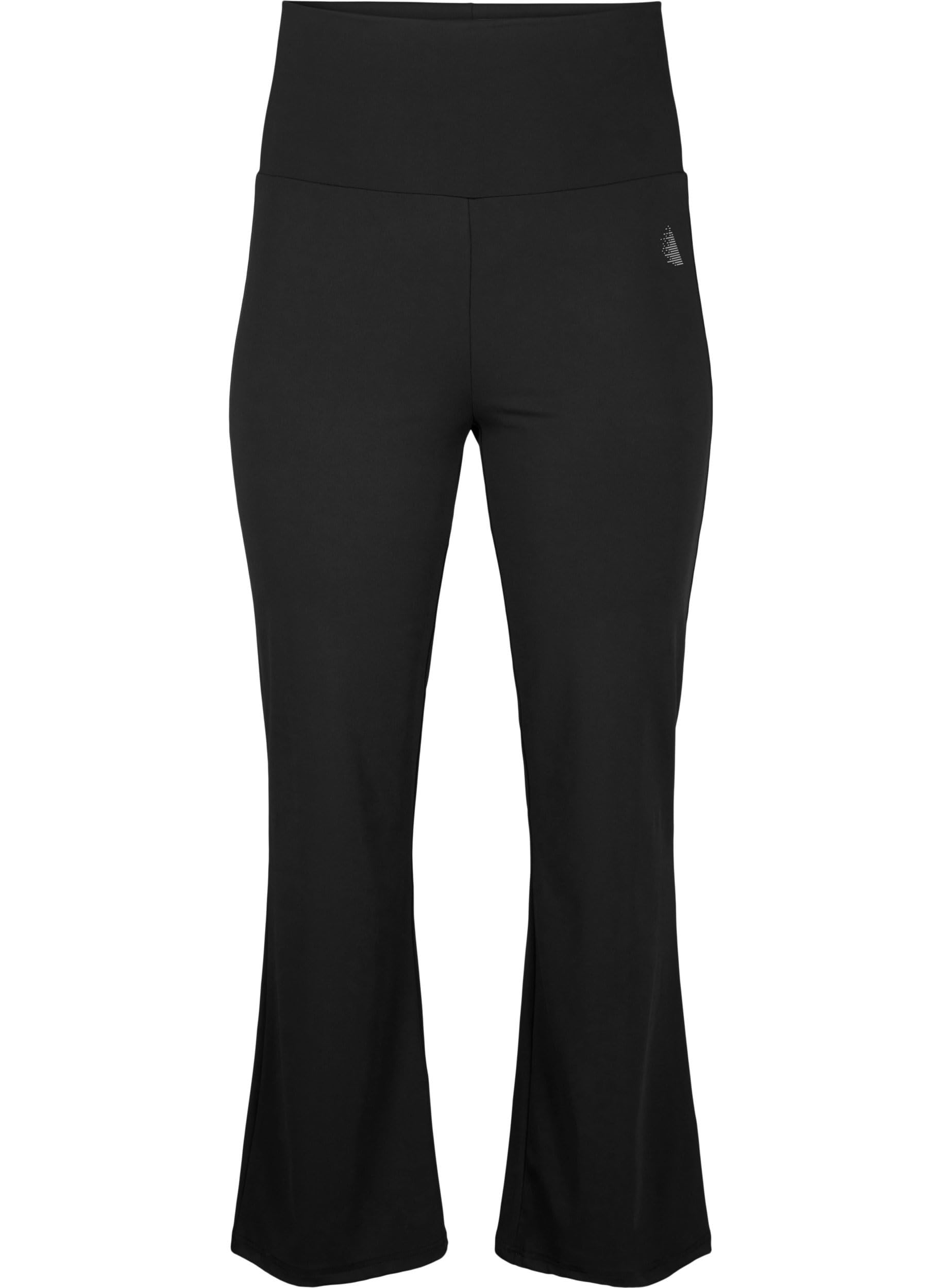 Zizzi Activewear Trainingshose ausgestelltes Bein hohe Taille