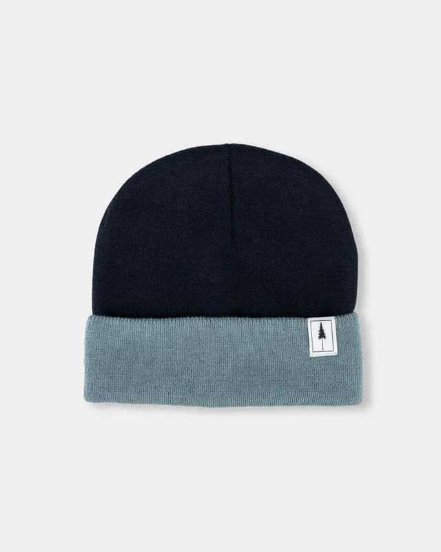 NIKIN Treeanie Colorblock Mütze Navy-Blau Baumwolle