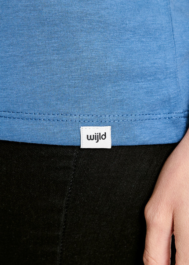 Wijld WoodShirt Tilda Damen T-Shirt Bijou Blue Holz