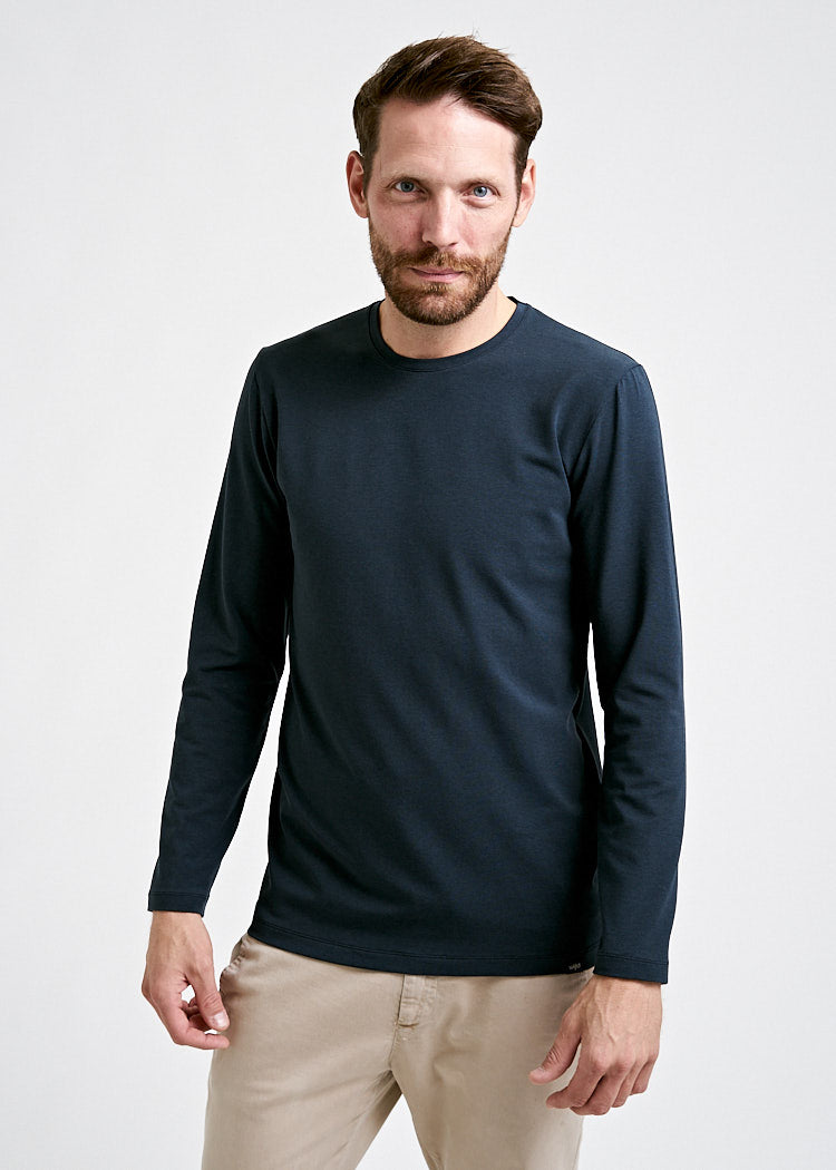 Wijld David Carbon Langarmshirt Herren Grau Lyocell