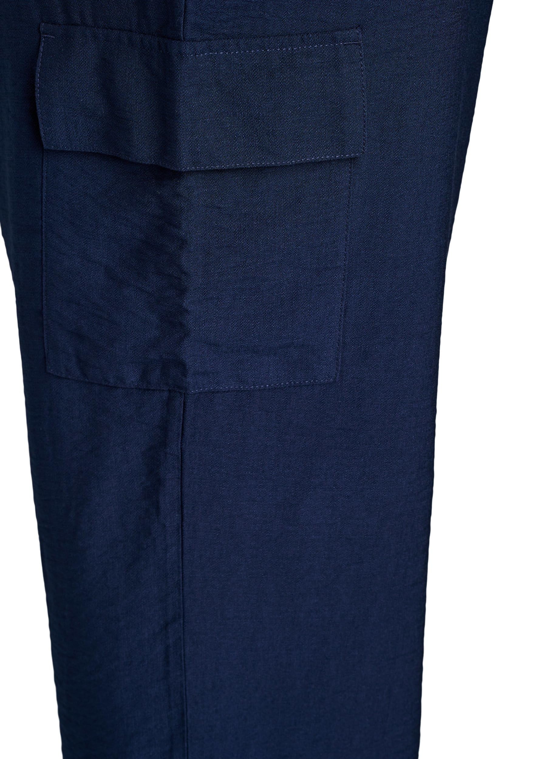 Zizzi Trousers Cargohose Viskose Ecovero Tunnelzug Gr.42-60