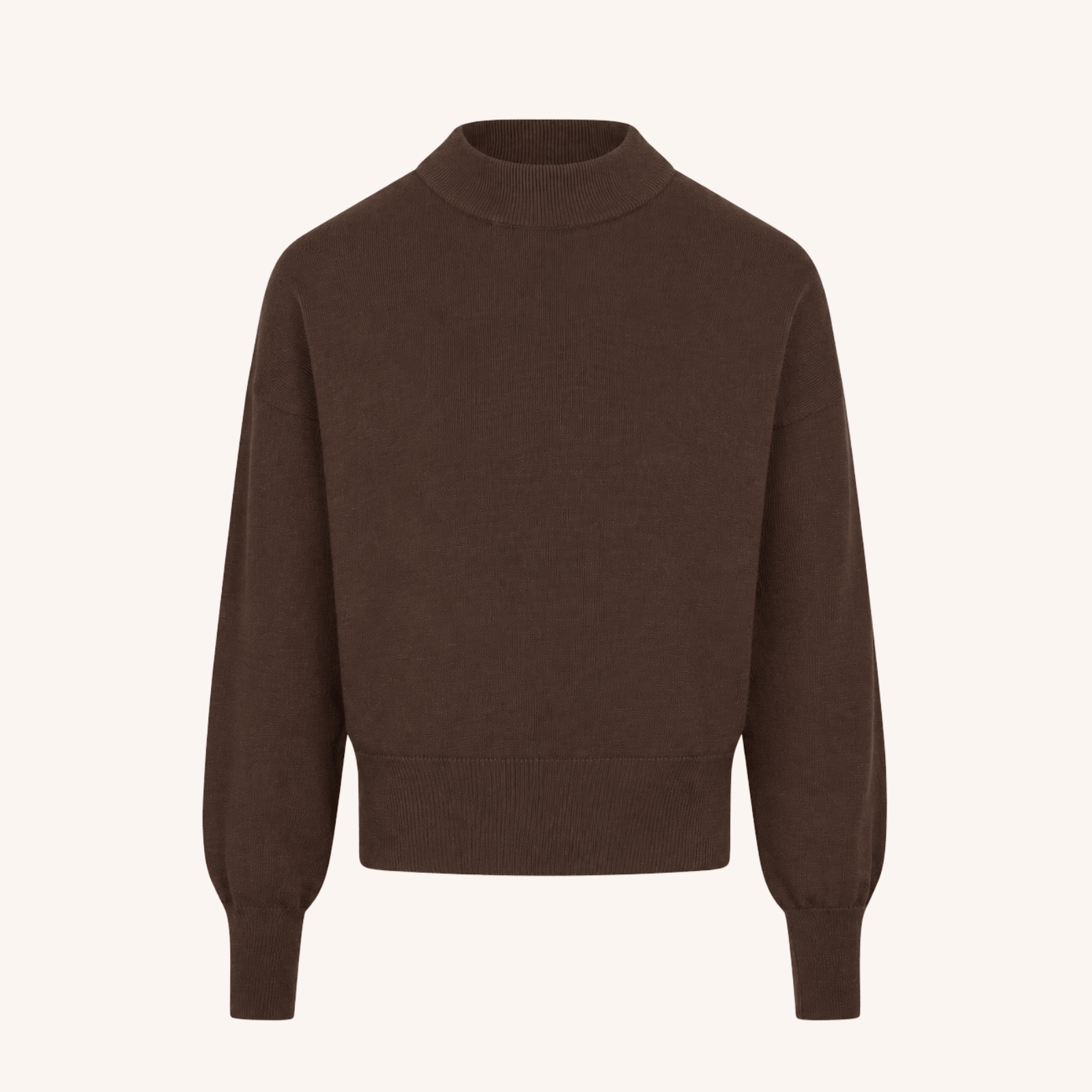 Nordlicht Tarja Feinstrick Pullover Dunkelbraun Bio