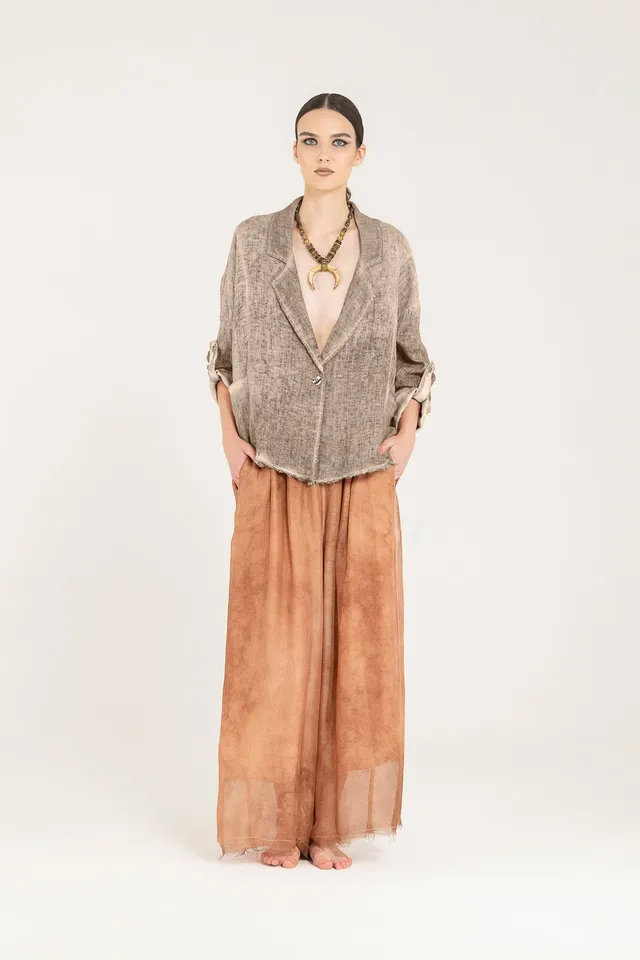 Sanctamuerte Capispalla Blazer Over Blazer Leinen Boxy