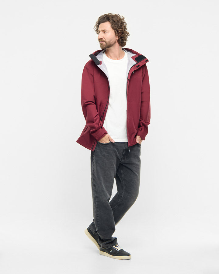 NIKIN TreeJacket Rain Regenjacke Burgundy Wasserdicht