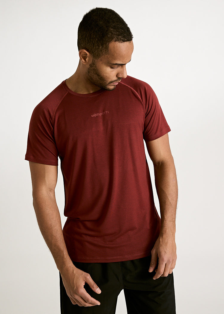 Wijld Max Sportshirt Herren Dark Red atmungsaktiv