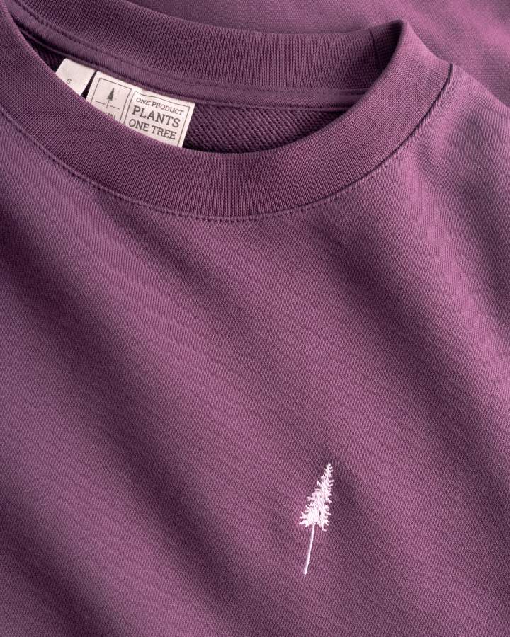 NIKIN TreeSweater Relaxed Pullover Dusted Grape Bio-Baumwolle