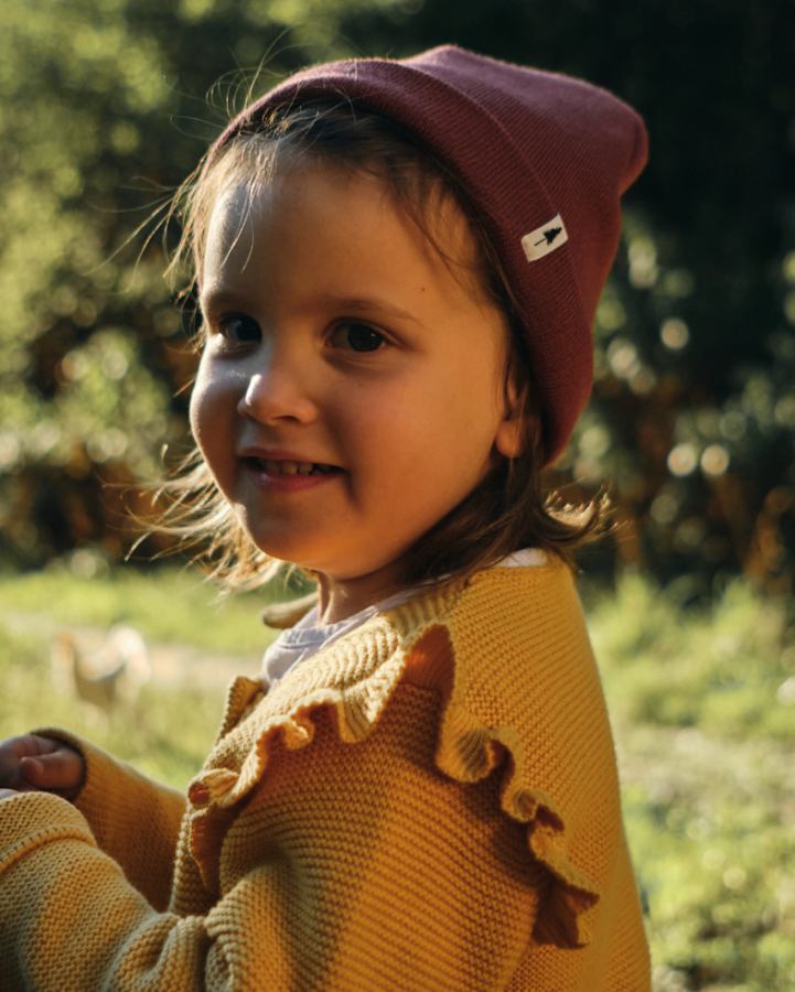 NIKIN Treeanie Kids Blush Beanie rosa Baumwolle