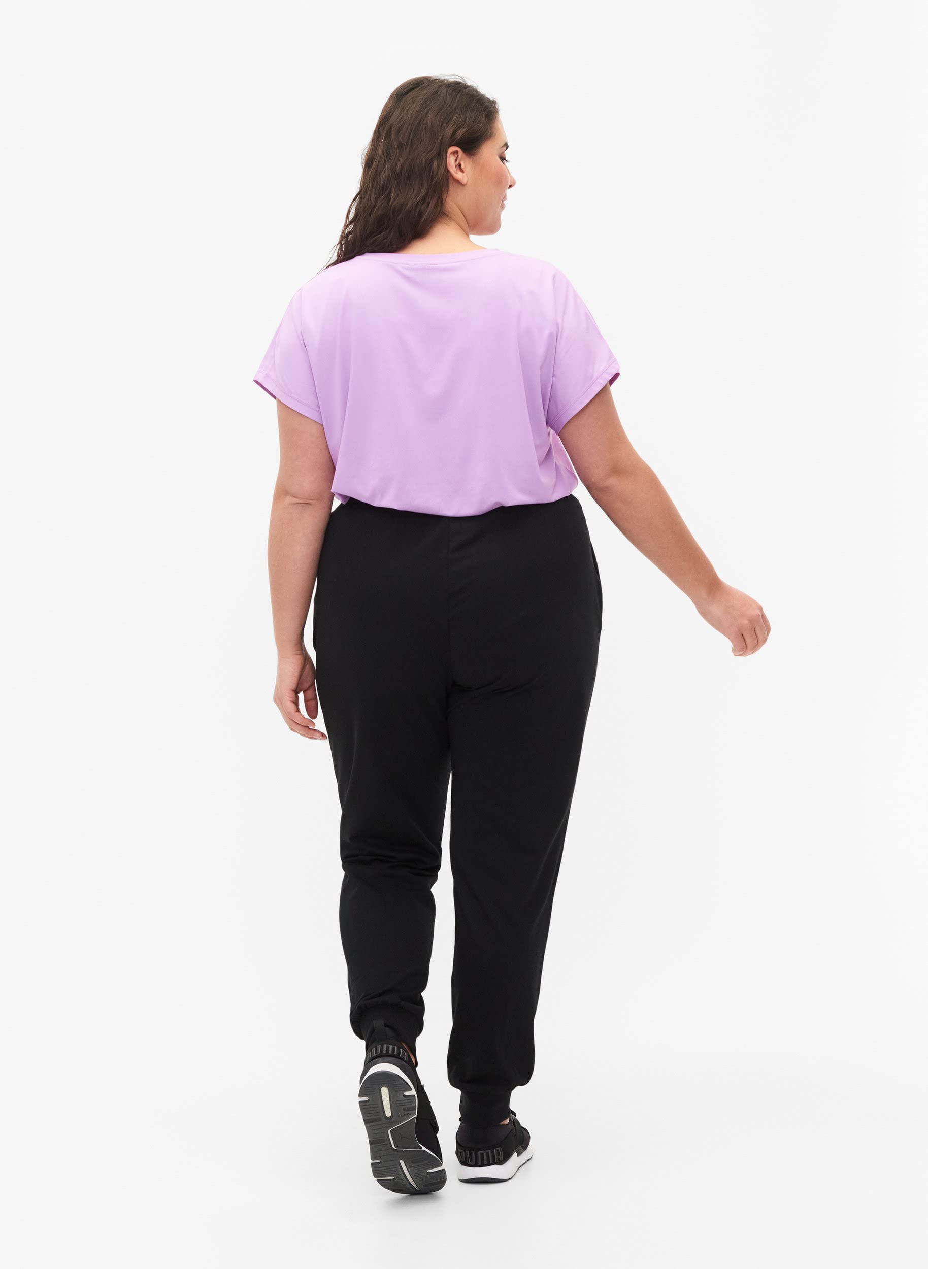 Zizzi Activewear Trainingshose Schwarz Jogginghose mit Taschen