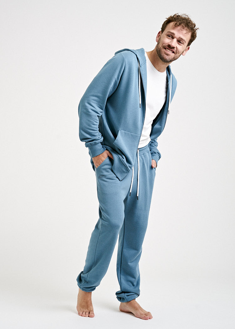 Wijld Sweatjacke Herren Blue Stone aus Lyocell 340g