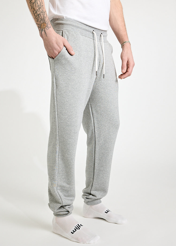 Wijld Theo Herren Jogginghose Grau Melange Lyocell Gr. L