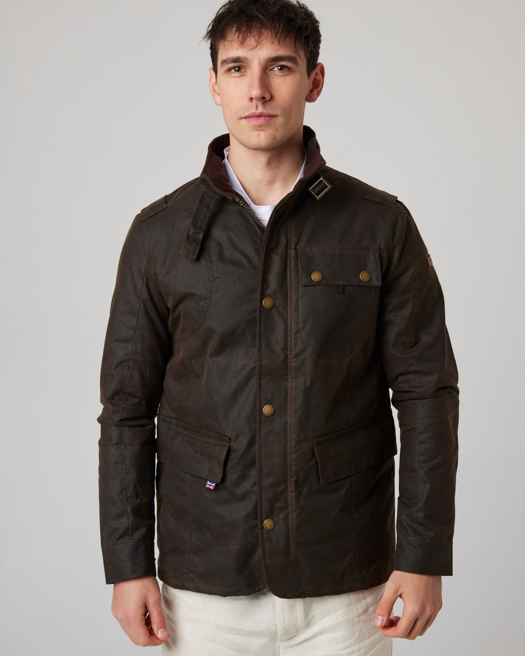 Peregrine Bexley Jacket Wachsjacke Brown Herren