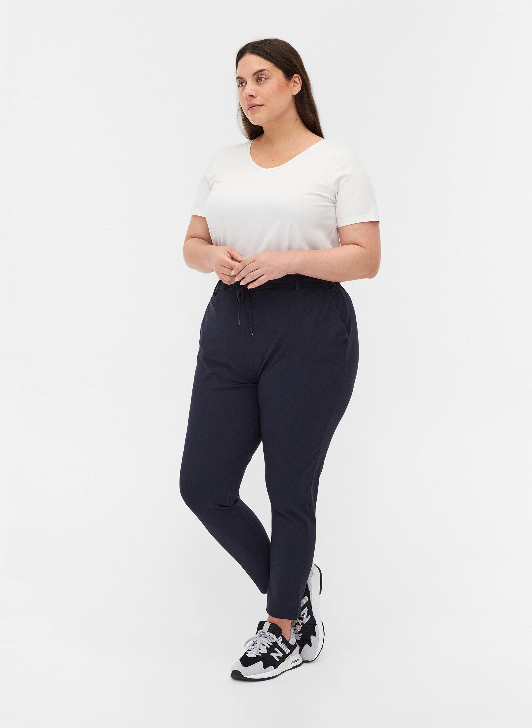 Zizzi Sweats Maddison Viskosehose Jogginghose Blau 42-44