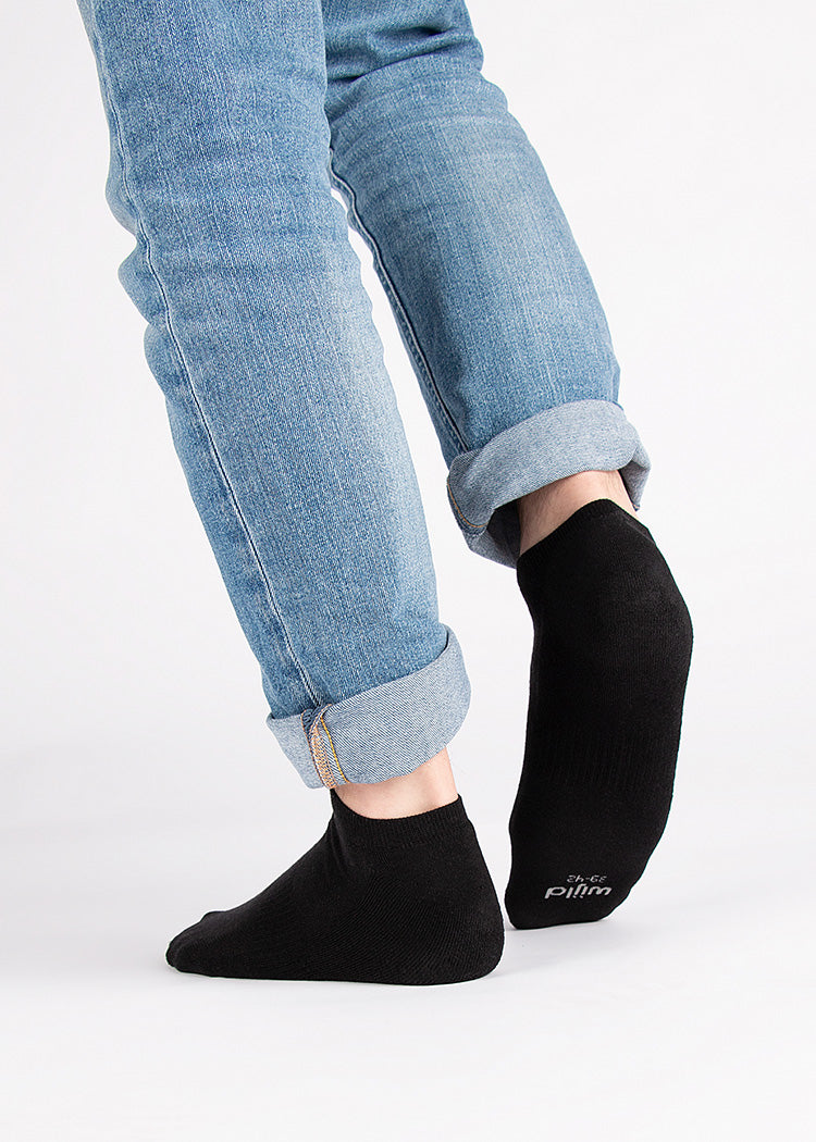 Wijld Woodsocks Sneakersocken Black Lyocell-Bio-Baumwolle