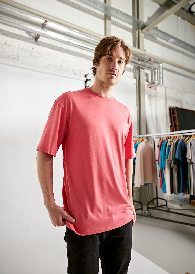 Wijld James WoodShirt Herren Cayenne Red Lyocell