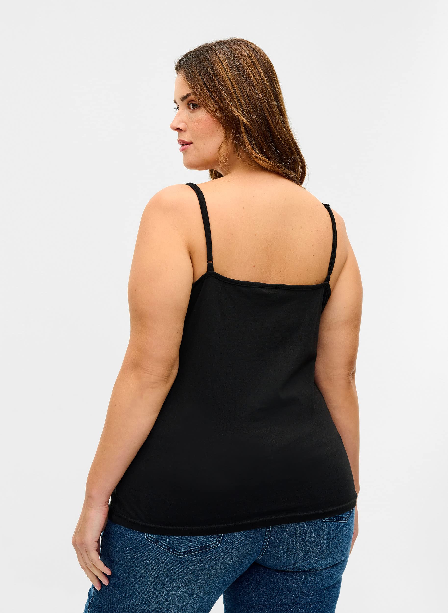 Zizzi 2er-Pack Top Baumwolle V-Ausschnitt Damen