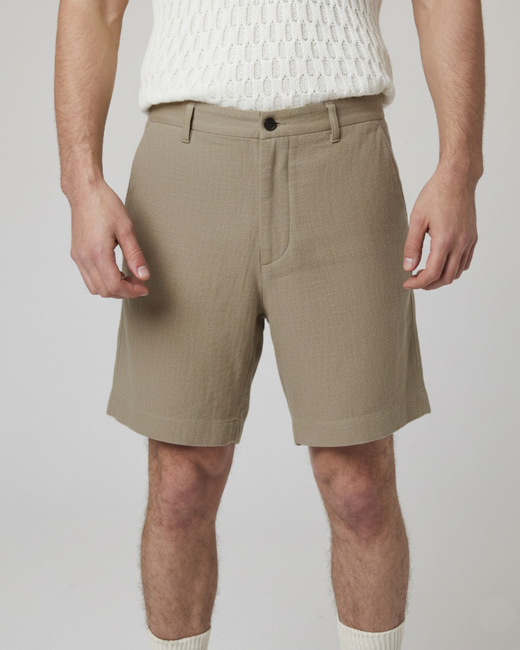 Peregrine Windsor Linen Shorts Navy M Leinen