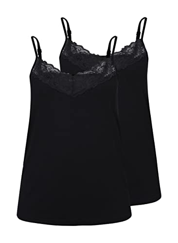 Zizzi 2er-Pack Top Spitze Damen Viskose Große Größen