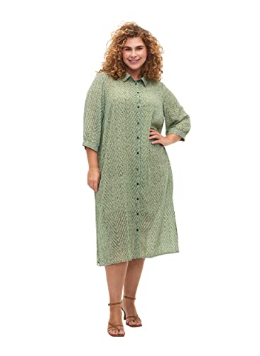 Zizzi Dresses Hemdkleid 3/4 Arm Dots