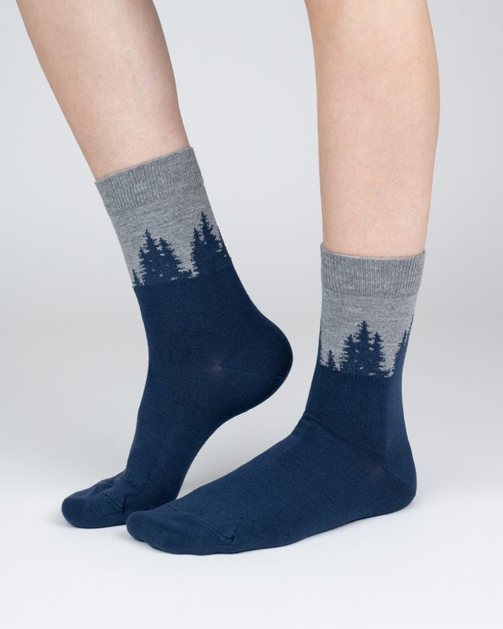 NIKIN TreeSocks Standard Socken Forest Navy-Grey 41-46