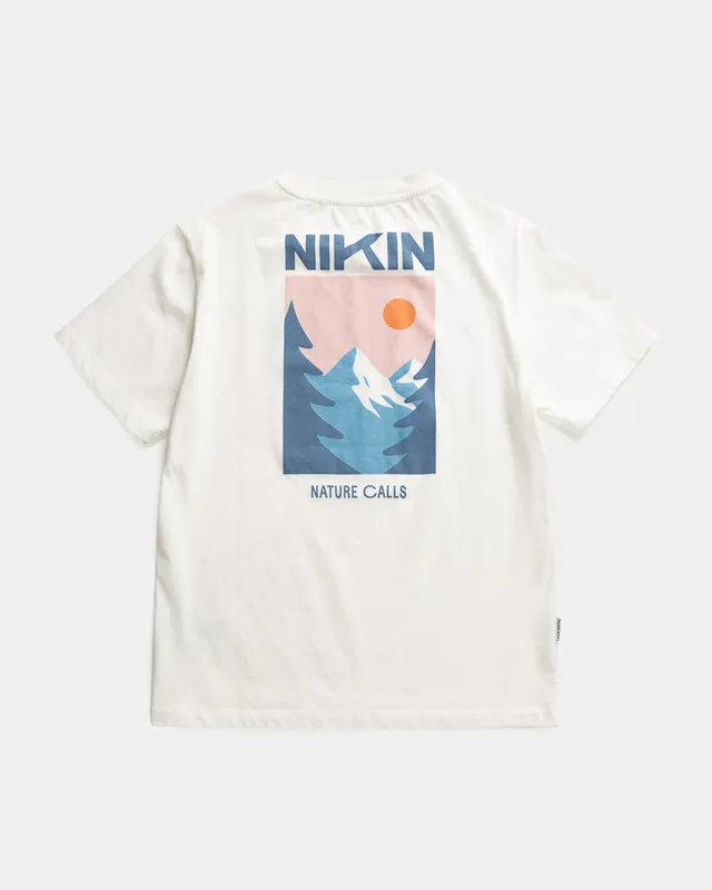 NIKIN TreeShirt Nature Calls Relaxed T-Shirt Damen Weiß