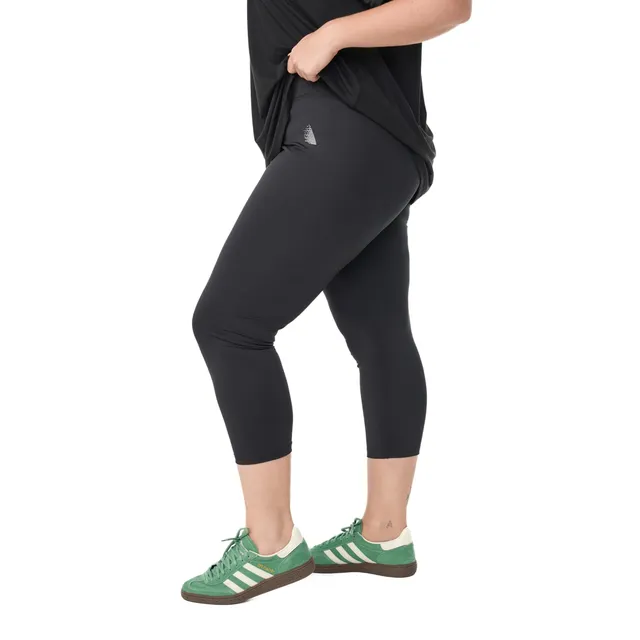 Zizzi Activewear Capri Sport-Leggings 3/4 Schwarz 50-52