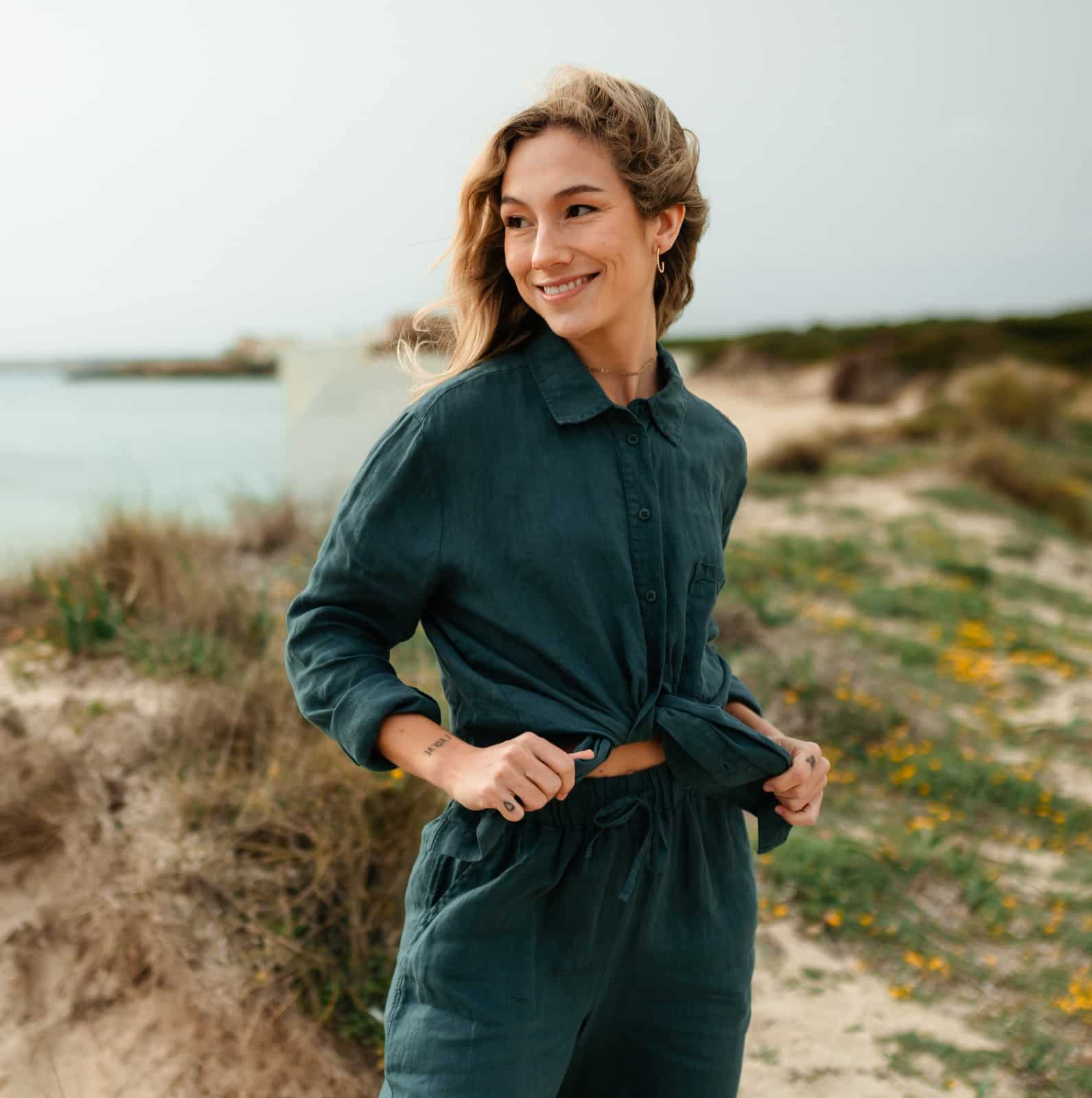 NORDLICHT Cilia Leinen Bluse Oversize atmungsaktiv