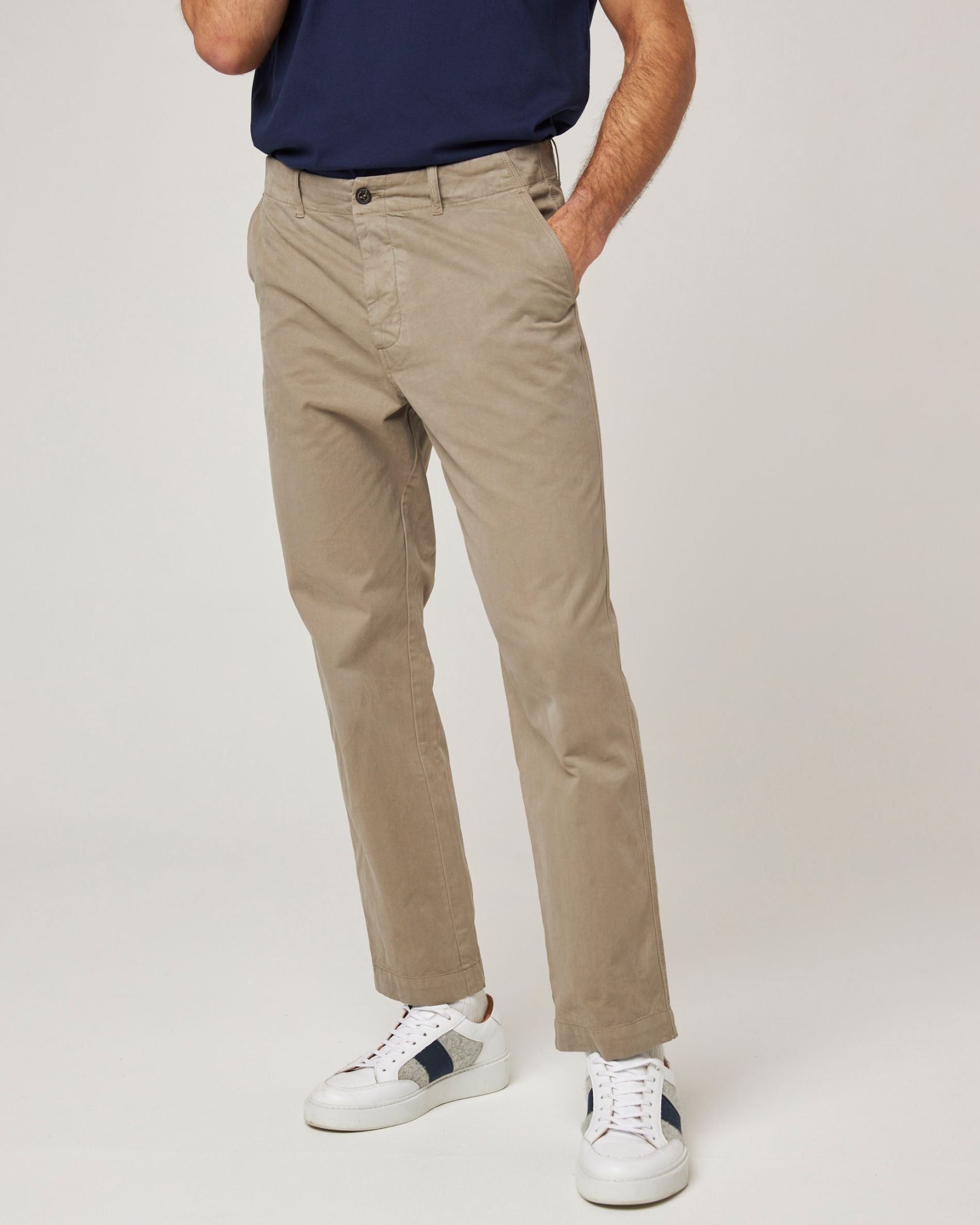 Peregrine Ashton Chino Hose Putty Baumwolle