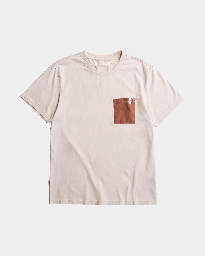 NIKIN TreeShirt Pocket Spatz T-Shirt Chalk Bio-Baumwolle