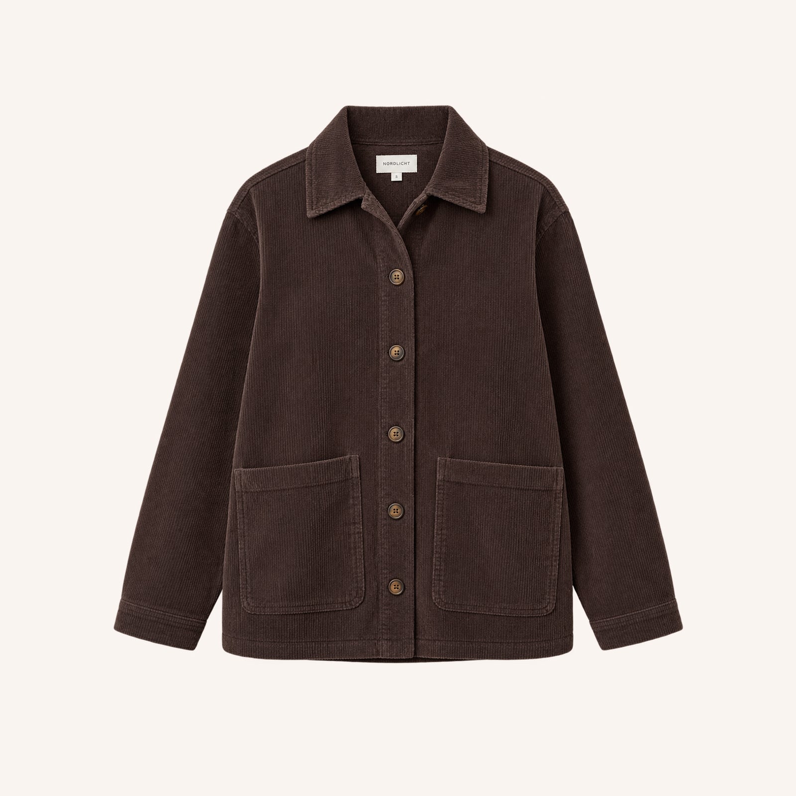 NORDLICHT Liora Cordjacke Dunkelbraun Bio-Baumwolle