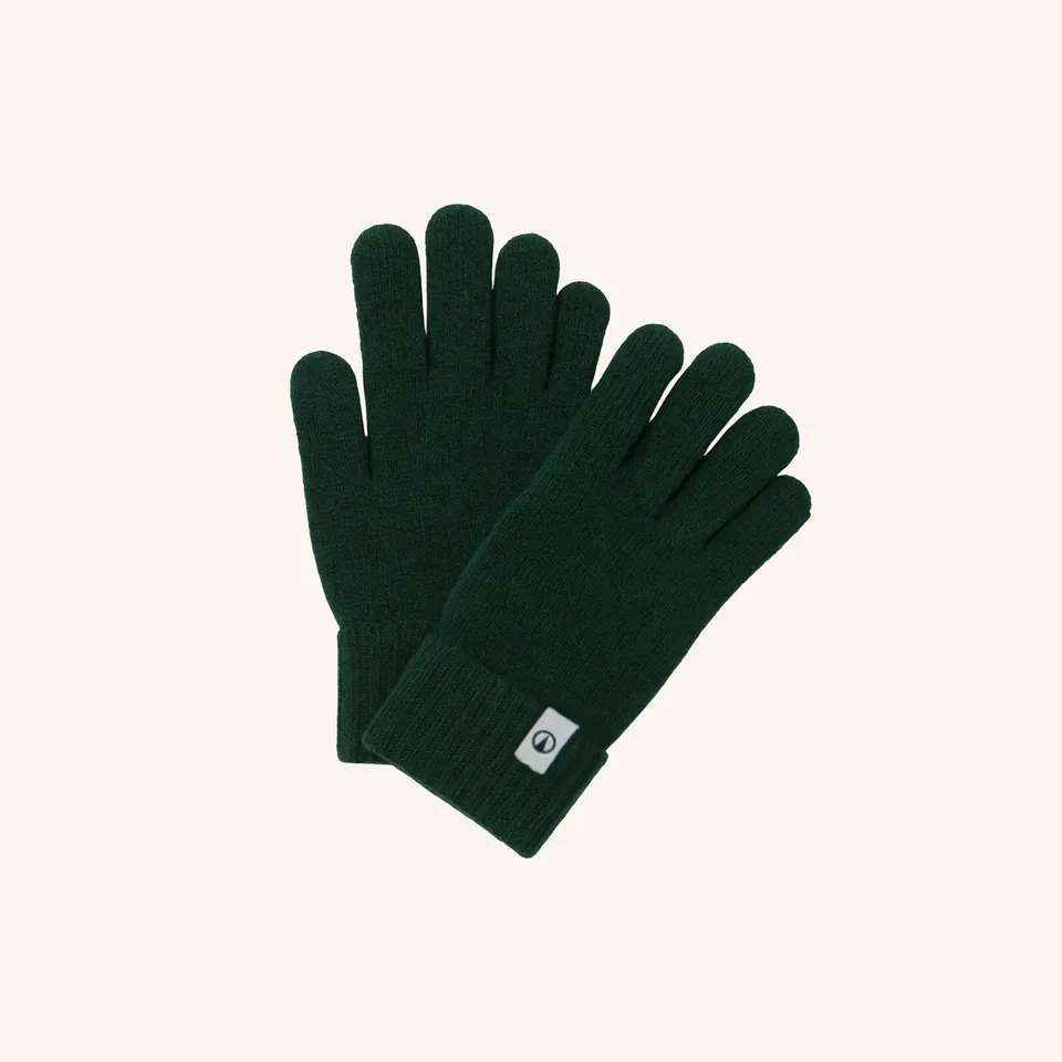 NORDLICHT Edda Handschuhe Waldgrün – Merinowolle