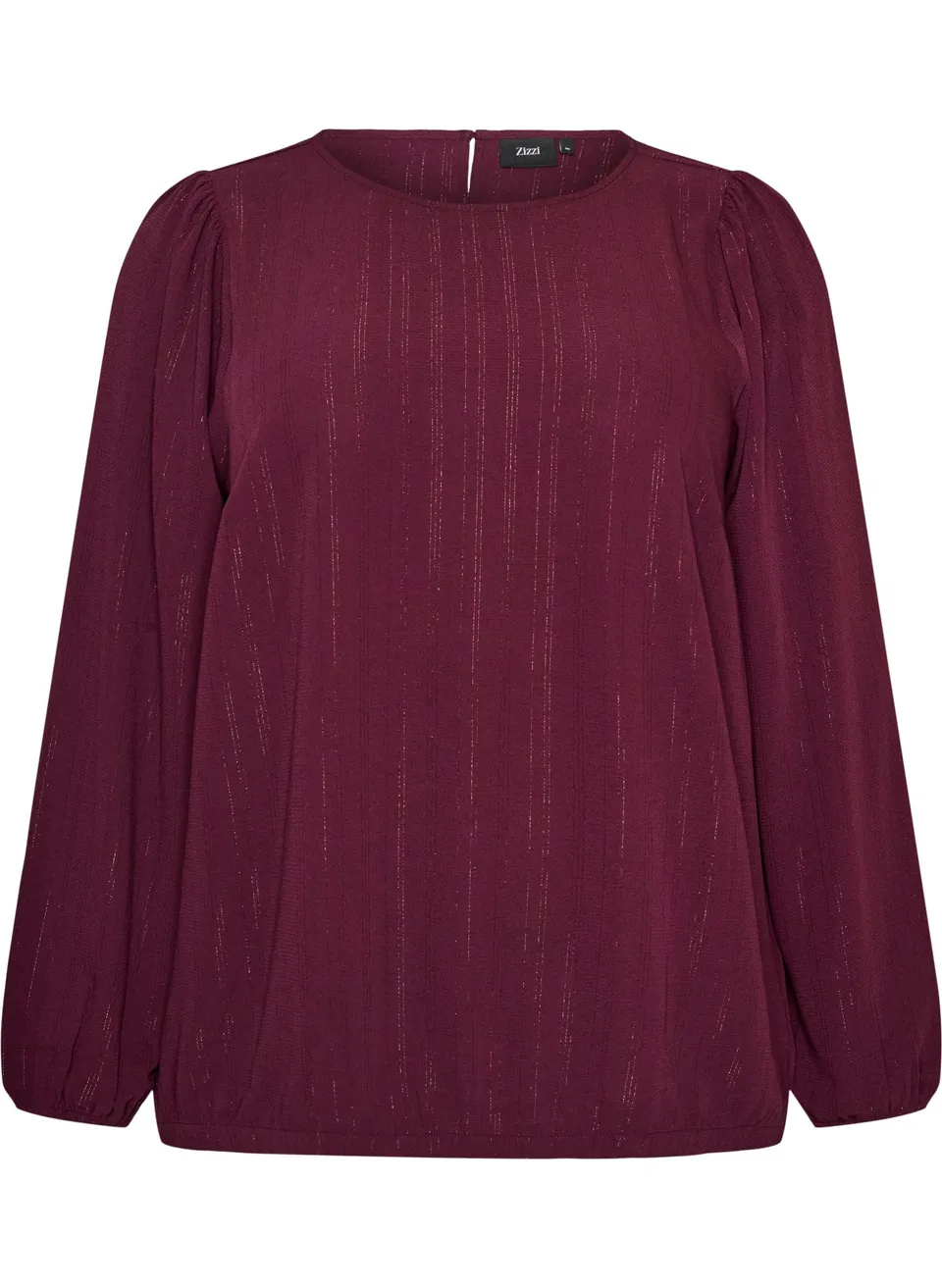 Zizzi Bluse Glitzer Langarm Rundhals Große Größen