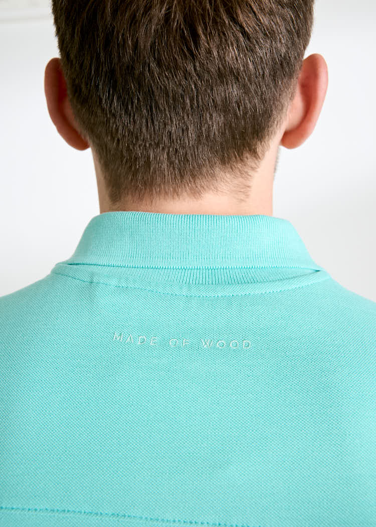 Wijld Paul Herren Polo-Shirt Pool Blue Regular Lyocell-Bio