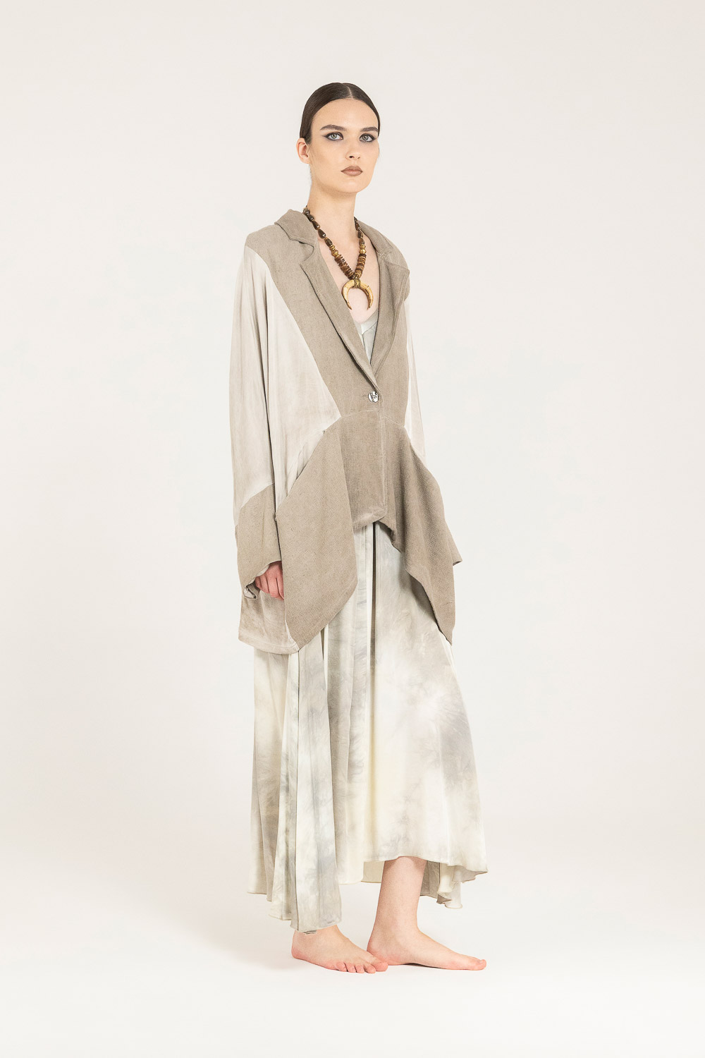 Sanctamuerte Capispalla Blazer Over Lungo Baumwolle-Satin