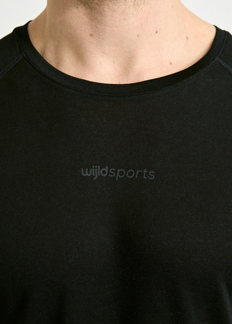 Wijld SportShirt Max Black Gray T-Shirt Herren Atmungsaktiv