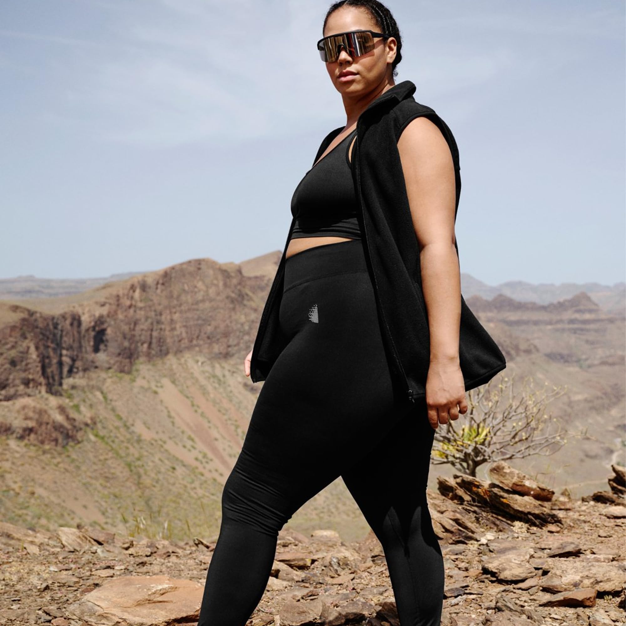 Zizzi Activewear Sport-Leggings 7/8 Slim Fit Schwarz 42-44