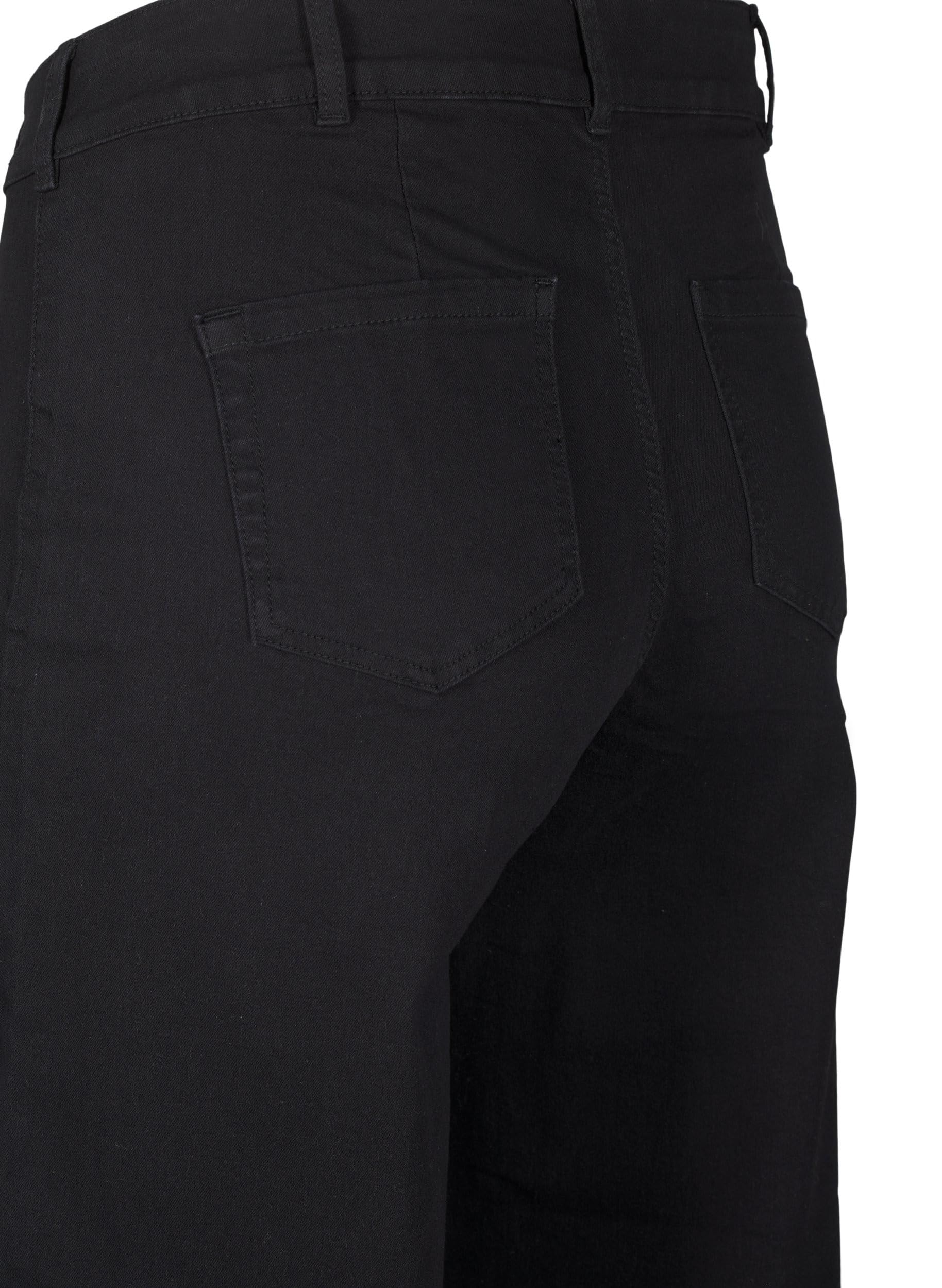 Zizzi Flash Jeans Damen Weites Bein High Waist Stretch