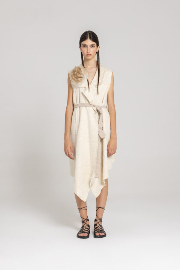 Sanctamuerte Capispalla Gilet Weste Baumwolljacquard Asymmetrisch