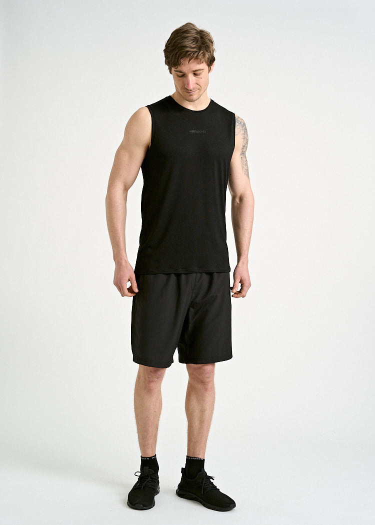Wijld T-Shirts & Tops Sportshirt Arian Sleeveless Schwarz Herren